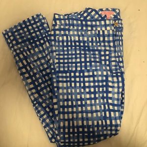 NWT Gingham Lilly Pulitzer Skinny Ankle Pants